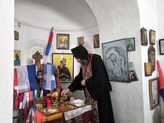 Abbot Methodius Held a Memorial Service at the Summit of Kaymakchalan
