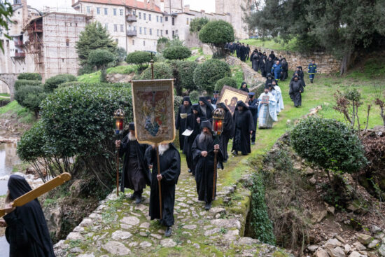 The Feast of the Holy Cross and Theophany Solemnly and Liturgically Celebrated at Hilandar Monastery