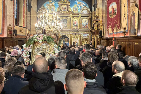Prayerful Reception of the Faithful Copy of the Icon of the Three-Handed Theotokos in Vienna